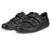 Klettschuh ECCO "SOFT 2.0", Damen, Gr. 43, schwarz, Leder, Schuhe Klettschuh, Halbschuh, Freizeitschuh mit Klettverschlüssen (25746521-43) schwarz