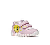 Klettschuh GEOX "B IUPIDOO GIRL", Kinder, Gr. 26, rosa, Lederimitat, Textil, Schuhe Klettschuh, Halbschuh, Sneaker mit Tweety Motiv, Größenschablone zum Download (45871048-26) rosa