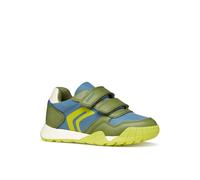 Klettschuh GEOX "J RANN-E BOY", Kinder, Gr. 28, grün, blau, Lederimitat, Textil, Basic, Schuhe Klettschuh, Halbschuh mit GEOX Spezial Membran, Größenschablone zum Download (25325863-28) grün, blau