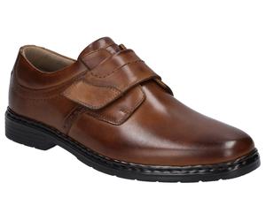 Klettschuh JOSEF SEIBEL "Alastair 16", Herren, Gr. 42, braun (cognac), Leder, Schuhe Klettschuh, in komfortabler Schuhweite K (extraweit) (45831037-42) cognac
