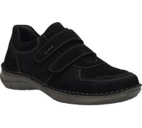 Klettschuh JOSEF SEIBEL "New Anvers 16", Herren, Gr. 44, Textil, schwarz, Leder, Schuhe Klettschuh, Halbschuh mit zwei Klettverschlüssen, Weite K (=extraweit) (37414959-44) schwarz