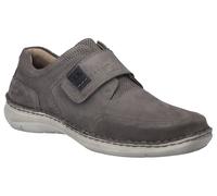 Klettschuh JOSEF SEIBEL "New Anvers 83", Herren, Gr. 40, grau (asphalt), Leder, Schuhe Klettschuh, Slipper, Komfortschuh in extraweiter Form (95320918-40) asphalt