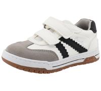 Klettschuh LURCHI "Berry 2", Kinder, Gr. 28, schwarz-weiß (weiß, schwarz), Lederimitat, Veloursleder, Glattleder, sportlich, Schuhe, Halbschuh, Freizeitschuh, Sneaker, Größenschablone zum Download (24