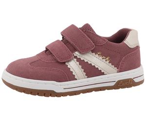 Klettschuh LURCHI "Berry", Kinder, Gr. 32, altrosa, weiß, Leder, Veloursleder, Schuhe Klettschuh, Sneaker, Halbschuh, Freizeitschuh, Größenschablone zum Download (43229467-32) altrosa, weiß