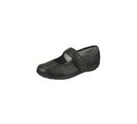 Klettschuh NATURAL FEET "Susanne", Damen, Gr. 35, schwarz, Leder, Schuhe Riemchenballerina, mit Memo-Latex-Fußbett (56745023-35) schwarz