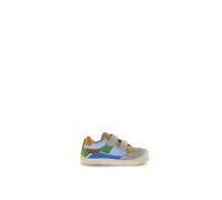 Klettschuh NATURINO "BAREFOOT KESY", Kinder, Gr. 29, bunt (grau multicolor), Textil, Veloursleder, Schuhe Klettschuh, Halbschuh mit Print, Größenschablone zum Download (17833069-29) grau multicolor