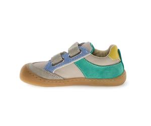 Klettschuh NATURINO "BAREFOOT KESY", Kinder, Gr. 29, sand multicolor, Textil, Veloursleder, Schuhe Klettschuh, Halbschuh mit Print, Größenschablone zum Download (95726618-29) sand multicolor