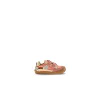 Klettschuh NATURINO "BAREFOOT KESY", Kinder, Gr. 31, rosa kombiniert, Textil, Veloursleder, Schuhe Klettschuh, Halbschuh mit Print, Größenschablone zum Download (11855600-31) rosa kombiniert