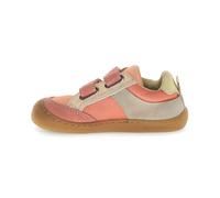 Klettschuh NATURINO "BAREFOOT KESY", Mädchen, Gr. 30, rosa (rosa kombiniert), Textil, Veloursleder, Schuhe Klettschuh, Halbschuh mit Print, Größenschablone zum Download (11855600-30) rosa kombiniert