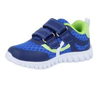 Klettschuh RICHTER "Wallaby", Kinder, Gr. 35, dunkelblau, grün, Lederimitat, Textil, Mesh, kontrastfarbene Details, Schuhe Klettschuh, Kinderschuh mit Kontrastnaht, Größenschablone zum Download (71296