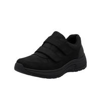 Klettschuh RIEKER, Herren, Gr. 44, schwarz, Nubukleder, unifarben, sportlich, Schuhe, Halbschuh, Sneaker, Freizeitschuh in bequemer Form (60373466-44) schwarz