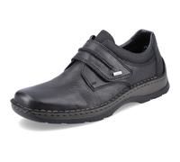Klettschuh RIEKER, Herren, Gr. 43, schwarz, Leder, Lederimitat, Schuhe Klettschuh, mit Klettverschluss-Riemchen, Weite G (weit) (50766724-43)