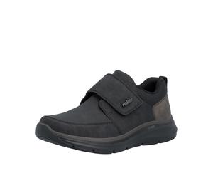 Klettschuh RIEKER, Herren, Gr. 43, schwarz, Lederimitat, Schuhe Klettschuh, Halbschuh, Casual-Sneaker mit Klettverschluss (96631508-43) schwarz