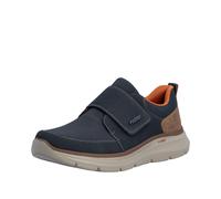 Klettschuh RIEKER, Herren, Gr. 44, blau, Lederimitat, Schuhe Klettschuh, Halbschuh, Casual-Sneaker mit Klettverschluss (99944842-44) blau