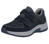 Klettschuh RIEKER, Herren, Gr. 45, blau (dunkelblau), Lederimitat, Veloursleder, Schuhe Klettschuh, Halbschuh, Freizeitschuh mit herausnehmbarer Soft-Einlage (42136240-45)