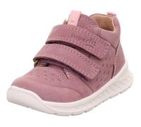 Klettschuh SUPERFIT "BREEZE, WMS: mittel", Kinder, Gr. 29, chromfrei gegerbt, lila (flieder), Nubukleder, Schuhe Klettschuh, Sneaker mit halbhohem Schaft, Größenschablone zum Download (56801603-29) fl