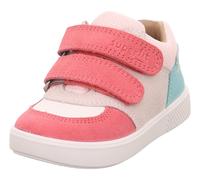 Klettschuh SUPERFIT "SUPIES WMS: mittel", Mädchen, Gr. 28, rosa (rosa kombiniert), Leder, Polyester, Veloursleder, Schuhe Klettschuh, Sneaker, Freizeitschuh im Retro Look, Größenschablone zum Download