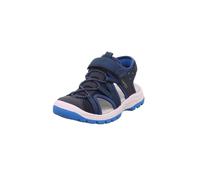 Klettschuh SUPERFIT "TORONDO LIGHT WMS: mittel", Mädchen, Gr. 32, blau (dunkelblau), Lederimitat, Textil, unifarben, Schuhe Klettschuh, Sandale, mit Klettverschluss, Größenschablone zum Download (9638