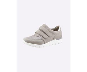 Klettschuh WALDLÄUFER, Damen, Gr. 8, grau (taupe), Nubukleder, Textil, Basic, Schuhe Klettschuh (19747206-8) taupe