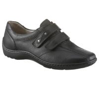 Klettschuh WALDLÄUFER "HENNI", Damen, Gr. 3,5 (36), schwarz, Leder, Schuhe Klettschuh, Bequemschuh, Slipper mit abgepolstertem Schaftrand und Komfortweite H (46262960-3,5) schwarz
