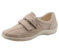 Klettschuh WALDLÄUFER "HENNI", Damen, Gr. 5 (38), beige, Nubukleder, Schuhe Klettschuh, Komfortschuh, Freizeitschuh, Halbschuh mit Nieten und H-Weite (66845317-5) beige