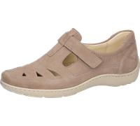 Klettschuh WALDLÄUFER "HENNI", Damen, Gr. 5 (38), beige, Nubukleder, unifarben, Schuhe Klettschuh, Halbschuh, Bequemschuh in Komfortweite H (= sehr weit) (64531121-5) beige