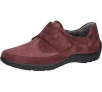 Klettschuh WALDLÄUFER "Henni-Soft", Damen, Gr. 4 (37), bordeaux, schoko, Textil, Veloursleder, Schuhe Klettschuh, Halbschuh, Komfortschuh, Bequemschuh in H-Weite (29607645-4) bordeaux, schoko