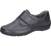 Klettschuh WALDLÄUFER "HENNI-Soft", Damen, Gr. 5,5 (38,5), blau (nachtblau), Nubukleder, Textil, Schuhe Klettschuh, Halbschuh, Bequemschuh in Komfortweite H (= sehr weit), mit Orthotritt (34278603-5,5