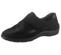 Klettschuh WALDLÄUFER "HENNI-Soft", Damen, Gr. 6 (39), schwarz, Lackleder, Nubukleder, Textil, Schuhe Klettschuh, Slipper, Komfortschuh, Bequemschuh mit Orthotritt, Weite H (16941614-6) schwarz