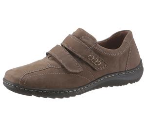 Klettschuh WALDLÄUFER "Herwig", Herren, Gr. 10 (44,5), braun, Nubukleder, Schuhe Klettschuh, Slipper, Komfortschuh, Freizeitschuh mit Klettverschlüsse, G-Weite (20329426-10) braun