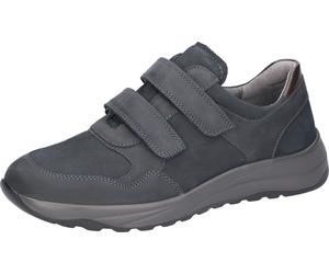 Klettschuh WALDLÄUFER "K-JOHN", Herren, Gr. 10,5 (45), blau (nachtblau), Nappaleder, Nubukleder, Schuhe Klettschuh, Komfortschuh, Bequemschuh, Halbschuh in extra bequemer Weite K (43229328-10,5) nacht