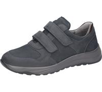 Klettschuh WALDLÄUFER "K-JOHN", Herren, Gr. 6,5 (40), blau (nachtblau), Nappaleder, Nubukleder, Schuhe Klettschuh, Komfortschuh, Bequemschuh, Halbschuh in extra bequemer Weite K (43229328-6,5) nachtbl