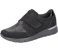 Klettschuh WALDLÄUFER "K-RAMONA-Soft", Damen, Gr. 6,5, schwarz, Lackleder, Nubukleder, Textil, Schuhe Klettschuh, Komfortschuh, Bequemschuh, Halbschuh in Komfortweite K (= extraweit) (72554468-6,5) sc