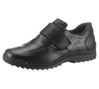 Klettschuh WALDLÄUFER "Kai", Herren, Gr. 9 (43), schwarz, Nappaleder, Schuhe Klettschuh, Halbschuh, Freizeitschuh, Komfortschuh in Bequemweite H (=sehr weit) (99674444-9) schwarz