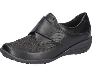 Klettschuh WALDLÄUFER "KATJA-Soft", Damen, Gr. 5 (38), schwarz, Nappaleder, Textil, Schuhe Klettschuh, Bequemschuh, Komfortschuh in Weite K (=extraweit) (83706435-5) schwarz