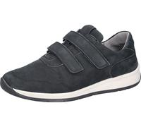 Klettschuh WALDLÄUFER "KILIAN", Herren, Gr. 6,5 (40), nachtblau, Nubukleder, unifarben, Schuhe Klettschuh, Komfortschuh, Bequemschuh mit Luftkammern-Laufsohle, K-Weite (69657335-6,5) nachtblau