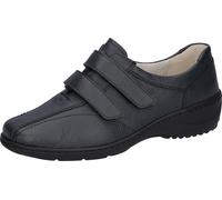 Klettschuh WALDLÄUFER "KYA", Damen, Gr. 6 (39), blau (dunkelblau, struktur), Nappaleder, Schuhe Klettschuh, Slipper, Bequemschuh in Komfortweite H (= sehr weit) (45938156-6) dunkelblau, struktur