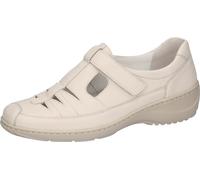 Klettschuh WALDLÄUFER "KYA", Damen, Gr. 8 (42), creme, Nappaleder, unifarben, Basic, Schuhe Klettschuh, Bequemschuh, Halbschuh mit Klettverschluss, in Komfortweite K (84921410-8) creme