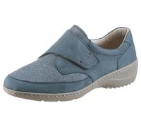 Klettschuh WALDLÄUFER "Kya-Soft", Damen, Gr. 5 (38), blau (jeansblau), Nubukleder, Textil, Schuhe Klettschuh, Komfortschuh, Halbschuh in komfortable Weite K = extraweit (42202701-5) jeansblau