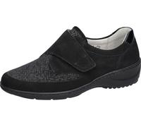 Klettschuh WALDLÄUFER "Kya-Soft", Damen, Gr. 6 (39), schwarz (taipei schwarz), Lackleder, Nubukleder, Textil, Schuhe Klettschuh, Komfortschuh, Halbschuh in komfortable Weite K = extraweit (79251450-6)