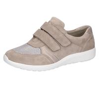 Klettschuh WALDLÄUFER "M-IRA", Damen, Gr. 4 (37), grau (taupe), Nappaleder, Textil, Veloursleder, Schuhe Klettschuh, Halbschuh, Komfortschuh in besonders breiter Schuhweite M, Topseller (29340938-4)