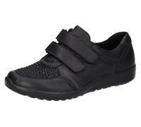 Klettschuh WALDLÄUFER "M-IRA", Damen, Gr. 4 (37), schwarz, Nappaleder, Nubukleder, Textil, Schuhe Klettschuh, Halbschuh, Komfortschuh in besonders breiter Schuhweite M (30247146-4) schwarz