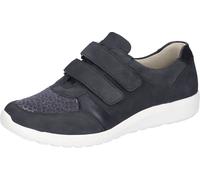 Klettschuh WALDLÄUFER "M-IRA-Soft", Damen, Gr. 9,5 (44), dunkelblau, Nubukleder, Textil, Schuhe Klettschuh, Halbschuh, Komfortschuh in besonders breiter Schuhweite M (extraweit) (48753440-9,5)