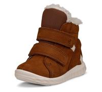Klettstiefel ECCO "SP.1 Lite Infant", Mädchen, Gr. 22, braun (camelfarben), Nubukleder, Schuhe Klettstiefel, Winterstiefel, Winterboots, waterproof, mit SHOCK-POINT-Technologie (70144107-22) camelfarb