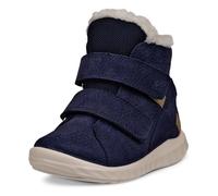 Klettstiefel ECCO "SP.1 Lite Infant", Mädchen, Gr. 22, dunkelblau, Nubukleder, Schuhe Klettstiefel, Winterstiefel, Winterboots, waterproof, mit SHOCK-POINT-Technologie (92458463-22) dunkelblau