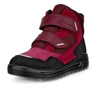 Klettstiefel ECCO "Urban Snowboarder", Mädchen, Gr. 30, schwarz, rot, Leder, Textil, Schuhe Klettstiefel, Winterboots, Winterstiefel, Kinderstiefel mit waterproof-Ausstattung (84342314-30) schwarz, ro