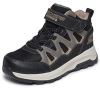 Klettstiefel SKECHERS "STORM BLAZER", Mädchen, Gr. 37, blau (schwarz, taupe), Lederimitat, Schuhe Klettstiefel, Freizeitschuh mit waterproof, Größenschablone zum Download (91218732-37) schwarz, taupe