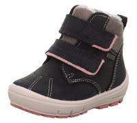 Klettstiefel SUPERFIT "GROOVY 2.0 WMS: Mittel", Jungen, Gr. 25, rosa (dunkelgrau, rosa), Textil, Veloursleder, Schuhe Klettstiefel, Snowboots mit Schurwolle, Größenschablone zum Download (89050708-25)