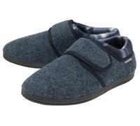 Klettverschluss Hausschuhe für Männer | Dunlop | Memory Foam | Orthapedic | Easy Close | Haus Schlafzimmer Indoor - Navy EU 43 / UK 9