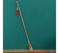 KLOPYTR Schuhlöffel Dekorativer Langer Schuhanzieher aus Messing und Metall - antiker Stil, einfach zu bedienen, Verschiedene Größen-Gold||65cm